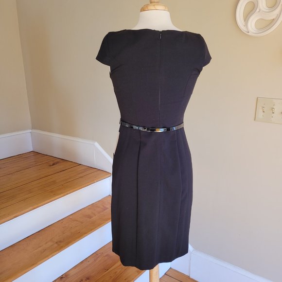 Bodycon Color Block Cap Sleeve Belted Dress by AB Studio.  Size 4 - Picture 6 of 9